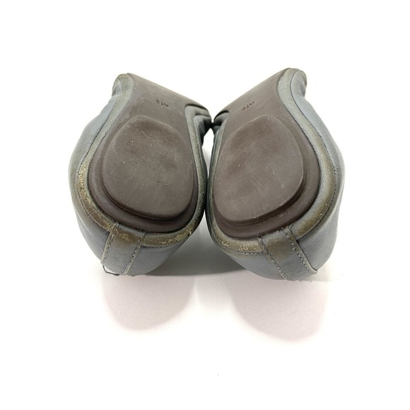 Tory Burch Gabby Cap Toe Scrunch Flat Gunmetal / Silver Ballet Flat Size 8.5 - Picture 9 of 11